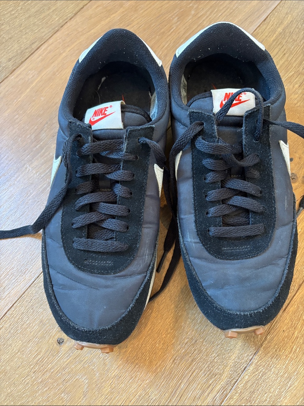 Nike Women’s Black and White Low-Profile Retro Sneakers